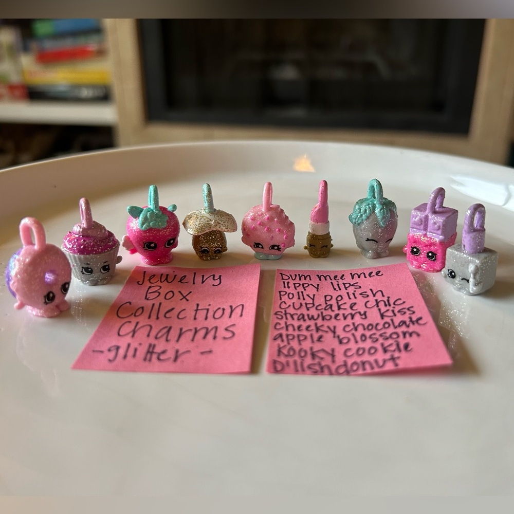 Shopkins Jewelry Box Collection - 9 glitter charms